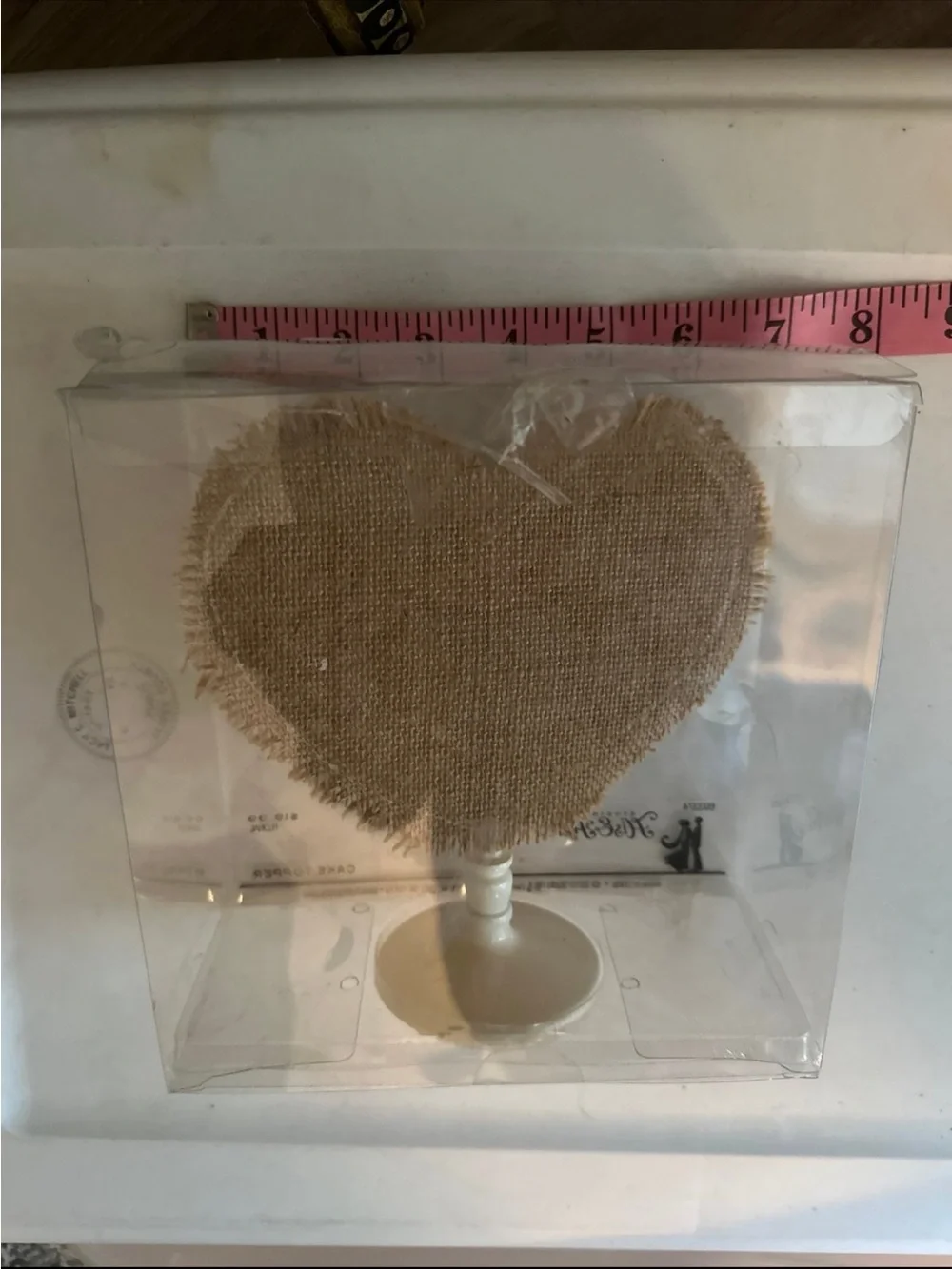 Wedding Cake, Rustic heart Decor , Table decor burlap, sweetheart, bride